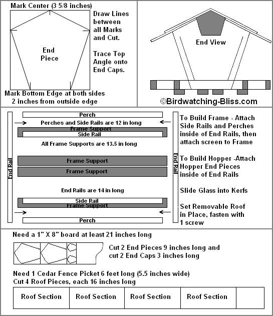 PDF Plans Bird Feeder Pattern Printable Download DIY Best Table Saw 