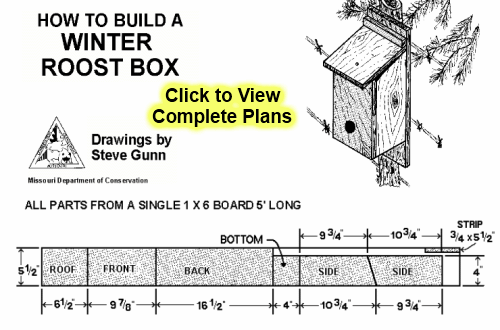 Easy Winter Bird House Plans Winter Roost Box Easy Winter Bird House Plans Winter Roost Box