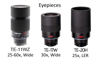 Kowa Spotting Scope eyepieces TSN-11WZ, TE-17W, TE-20H