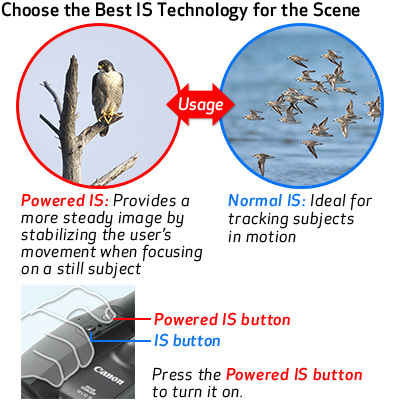 Canon powered image stabiliztion binoculars