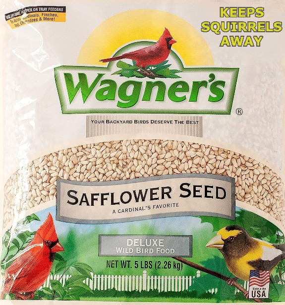 safflower seed for birds keeps squirrels away