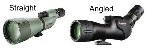 Straight or angled bird watching spotting scopes