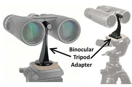 Fixing by DURAGADGET Adapter Premium Quality Black Binocular Tripod Mount
