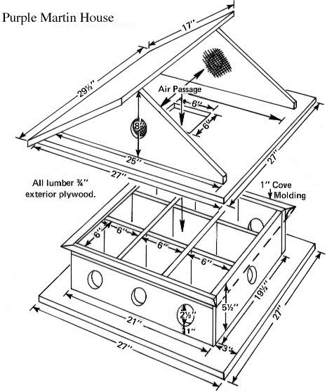 Purple Martin Bird House Plans One Multiple Levels Purple Martin Bird House Plans One Multiple Levels