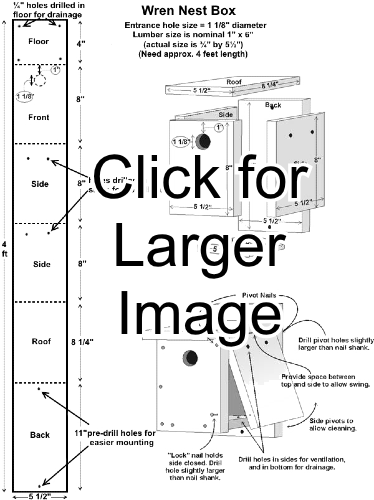 Wren Bird House Plans